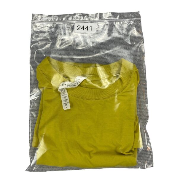 Lululemon Tank Womens 6 Lime Green Pima Cotton Gym Training Workout Crew Neck - Picture 11 of 11